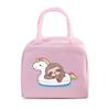 Cute Otter Printing Lunch Bags Women Portable Insulated Tote Bags Cartoon Otter Sloth Graphics Thermal Foods Eco Kids Lunch Bags