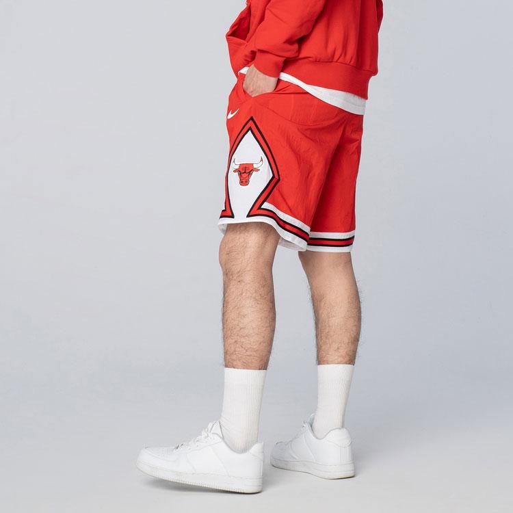 Nike Courtside Heritage NBA Casual Sports Breathable Lace-Up Retro Basketball Shorts Men Bottoms Red CV5597-657