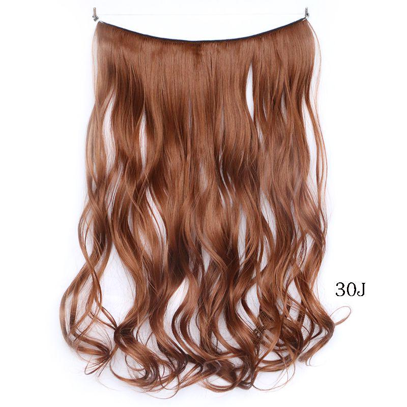 Luxurious Women Hair Extensions Long Wavy Synthetic Hairpiece 45cm For Effortless Elegance