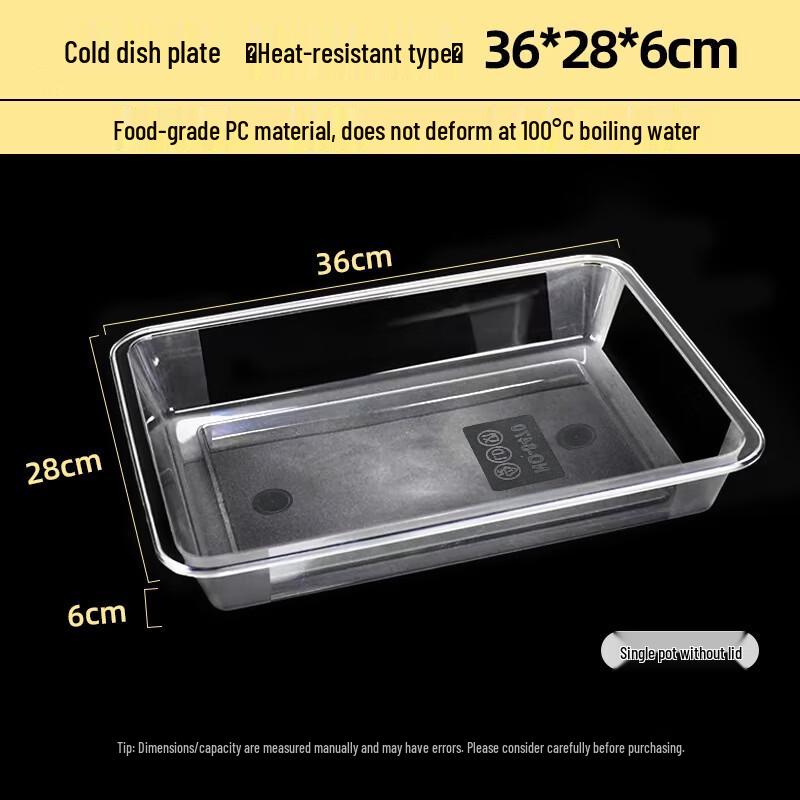 Commercial Heat-Resistant Plastic Tray