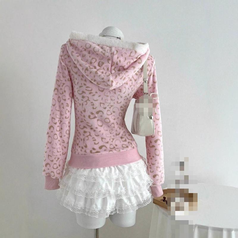Lässige Strickjacke mit Reißverschluss und Kapuze im europäischen und amerikanischen Herbst- und Winterstil