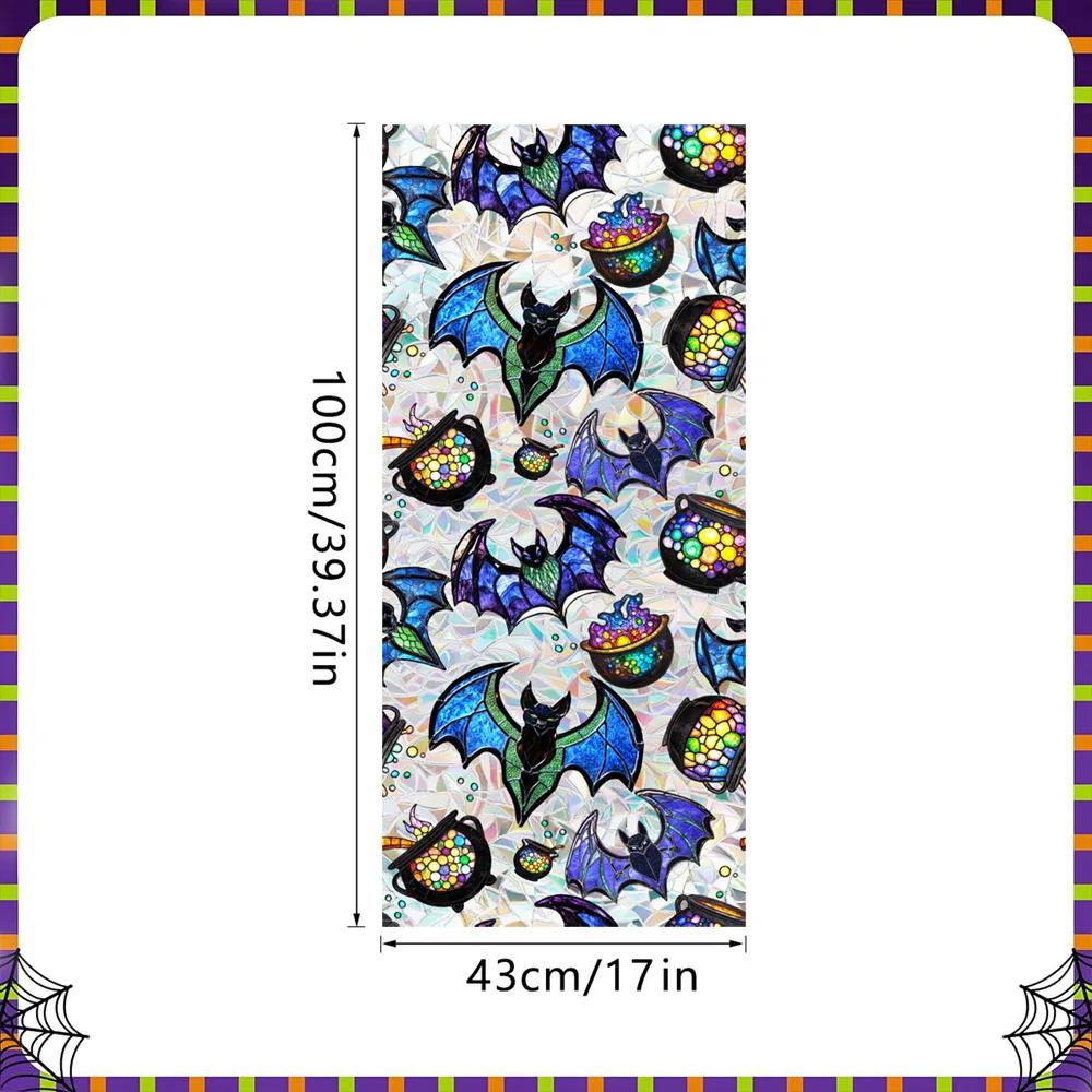 

Hallowmas Ghost Spider Bat Pumpkin Monster Peeking Decals Halloween Decorations Window Clings Party Supplies Decor 43x100cm