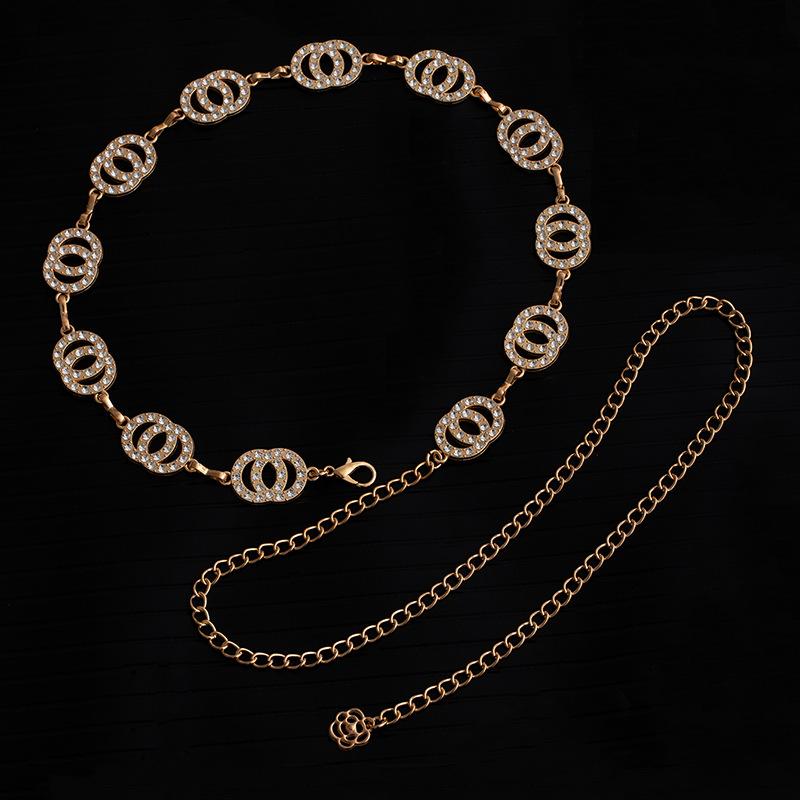 Bohemian Ethnic Style Waist Chain Body Chain Women'S Personality Retro Metal Engraved Belt Dress Coat Accessories