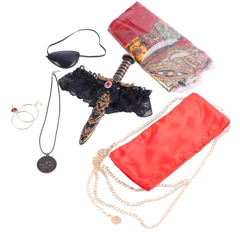 Pirate Outfit Easy Wear Design Practical Stitching Costume Accessories Perfect For Stage Performances And Event