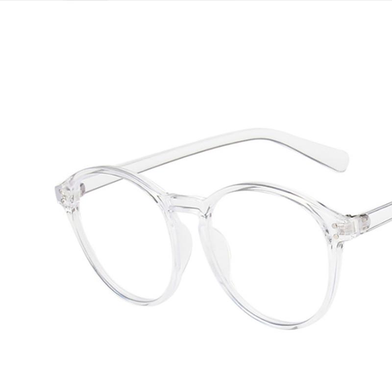 

Milk Tea Color Round Rimless Glasses Frame New Style Natural Big Face Flat Lens Trendy Eyeglass Frame For Unisex Hyperopia Plus5.0