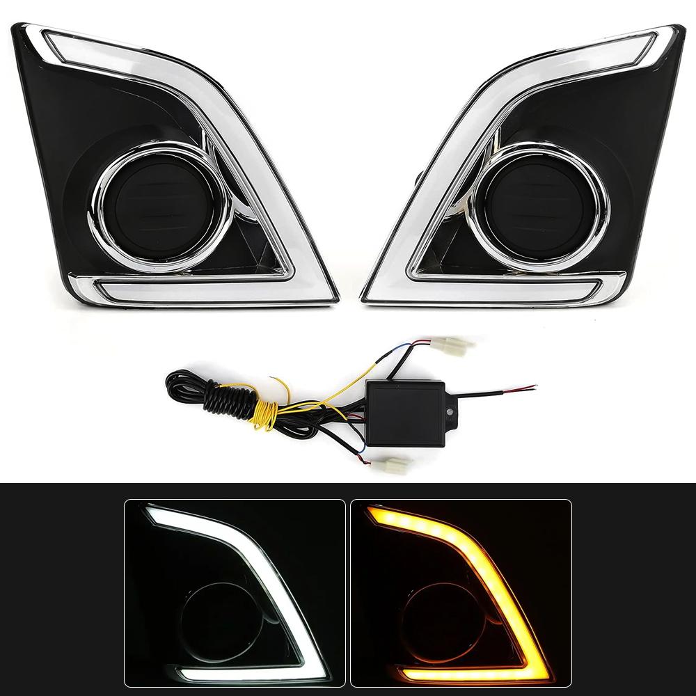

For Isuzu D-max Dmax 2016 2017 2018 LED DRL Daytime Running Light yellow turn signal 5000K