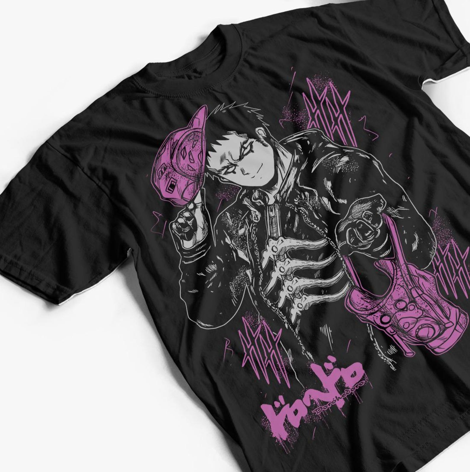 Noi Welcome to Chaos Manga T-Shirt: Japanese Anime Graphic Unisex Tee Anime Tee Japanese Anime Manga Shirt 2XL