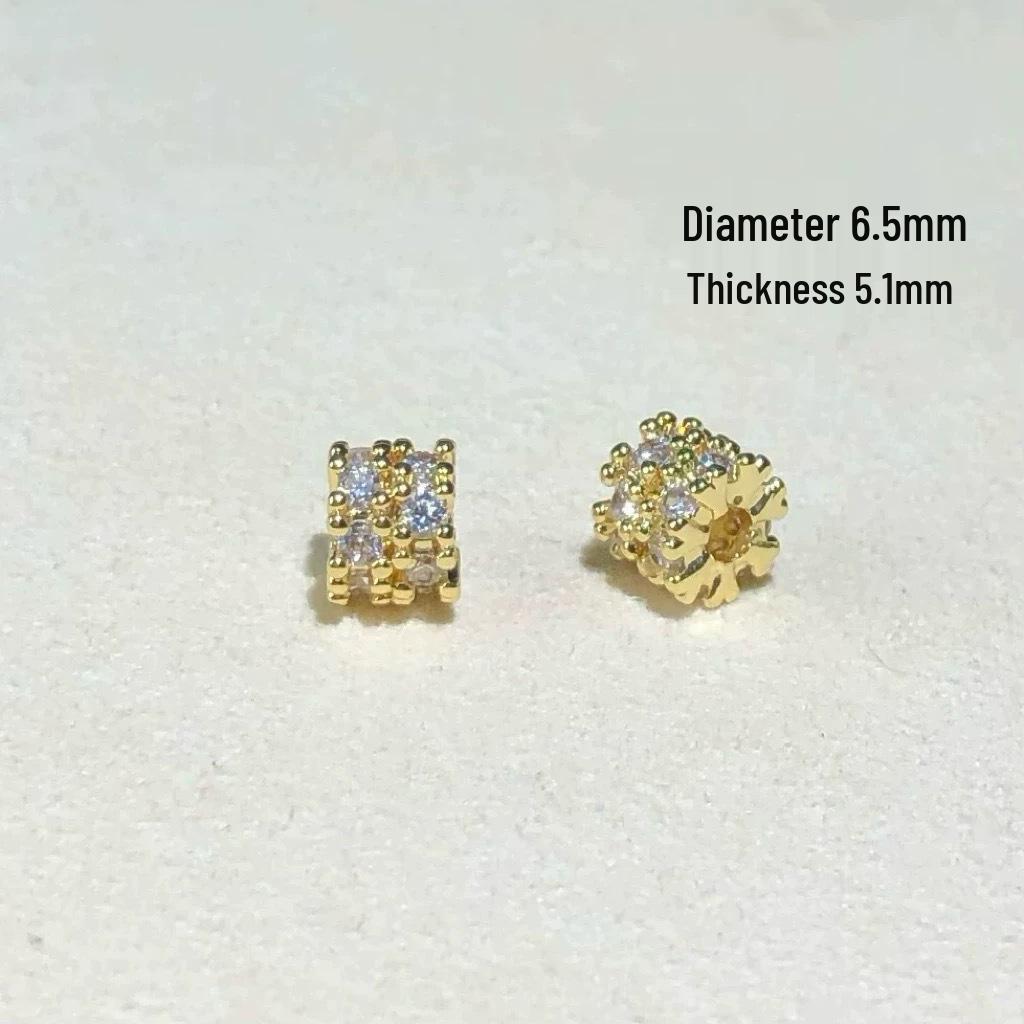 14k Gold Plated Butterfly Tassel Bracelet with Silver Zircon Crystal Beads