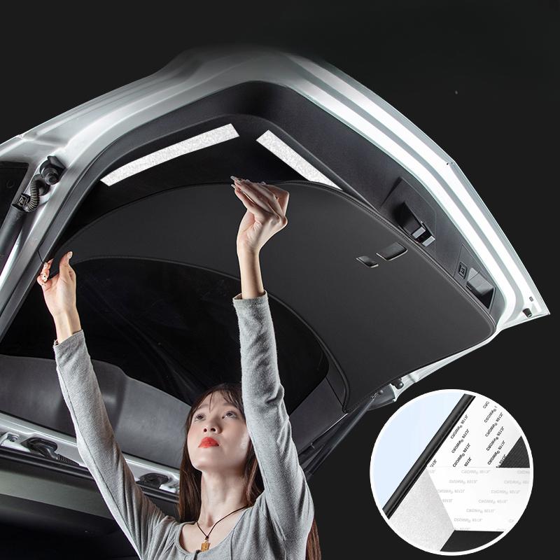 2024 New Car Trunk Mat For Hyundai Santa Fe 2010-2024 Leather Anti-Kick Protective Pad Waterproof Tailgate Cover Interior Modifi