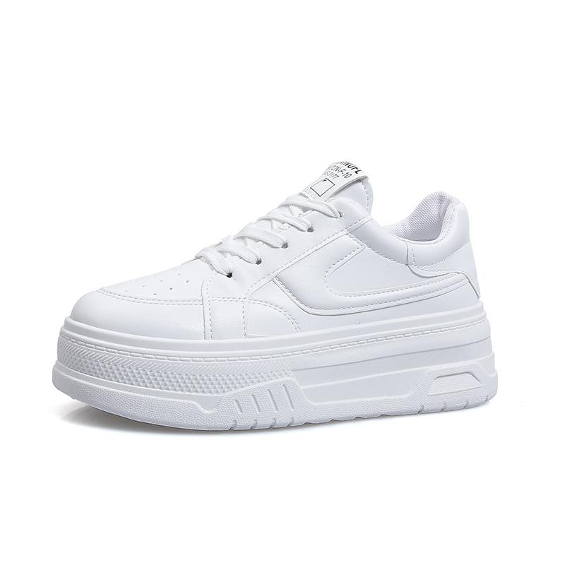 Platform White Shoes Women's New Summer Breathable Women's Shoes Versatile with Skirts Muffin Heightening Board Shoes Women