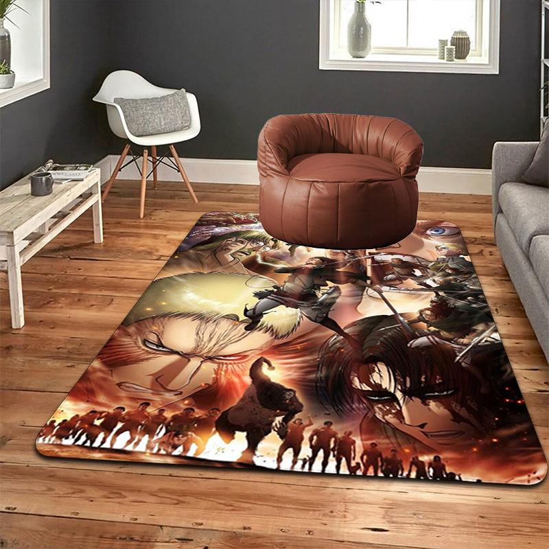 Attack On Titan Rug Floor Mat for Living Room or Bedroom Soft and Comfortable Carpet a Gift for Birthday and Holiday.SFF0917225