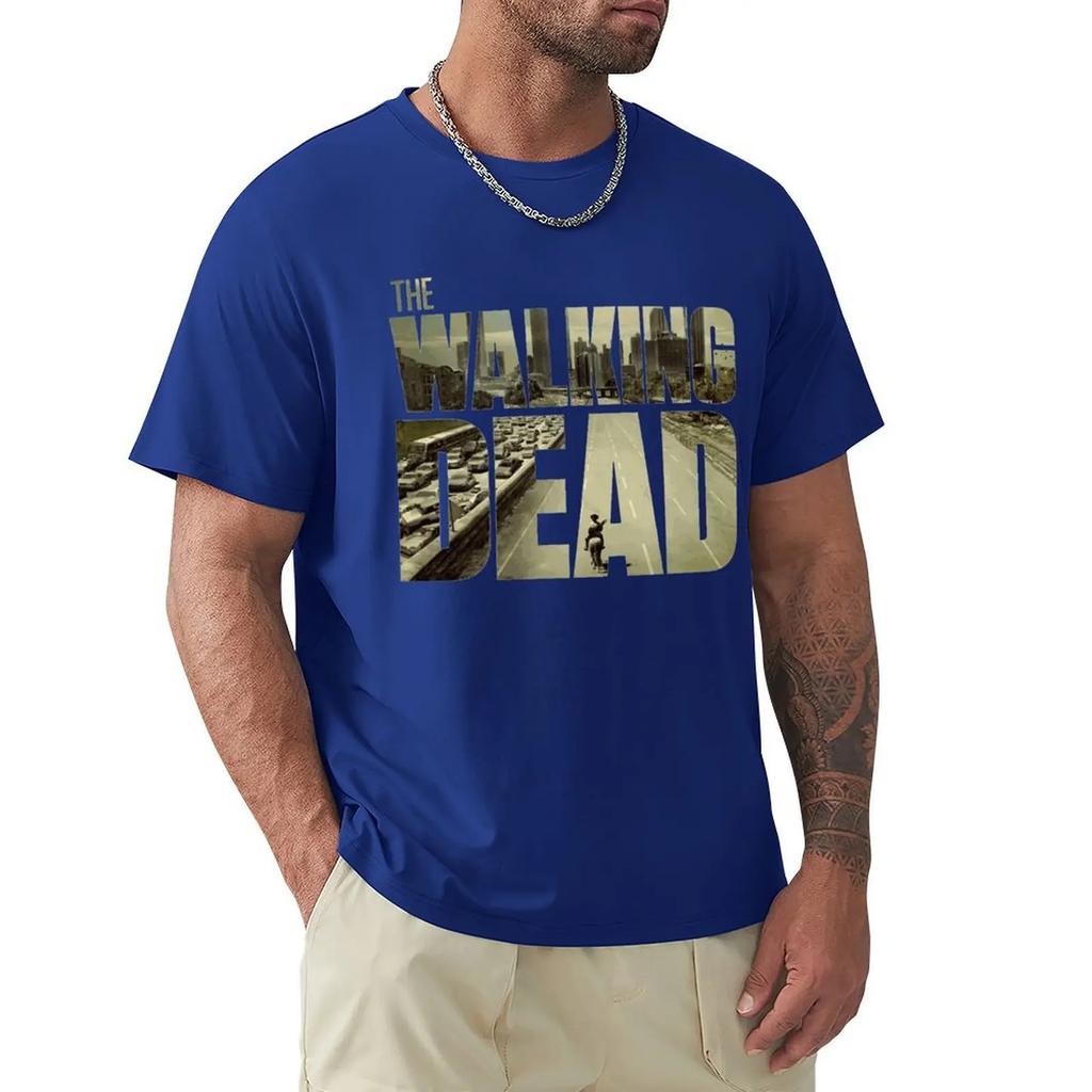 The Walking Dead T Shirt Funky Man's Short Sleeve Cotton Tee Shirt Customized Boyfriend's Top Cool