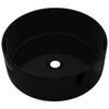Lavabo rond en céramique noir VIDAXL - 40 x 15 cm - A poser