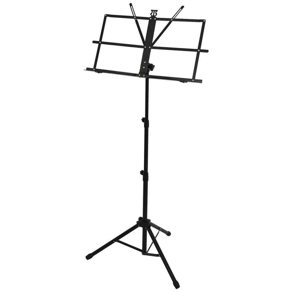 KC Kyoritsu Music Stand Lightweight Steel Foldable Black Case MSST-01/BK [Soft Included]