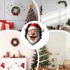 Santa Claus Wall Stickers Removable 3D Effect Funny Christmas Decals Winter Holiday Santa Door Stickers For Home Dorm Party
