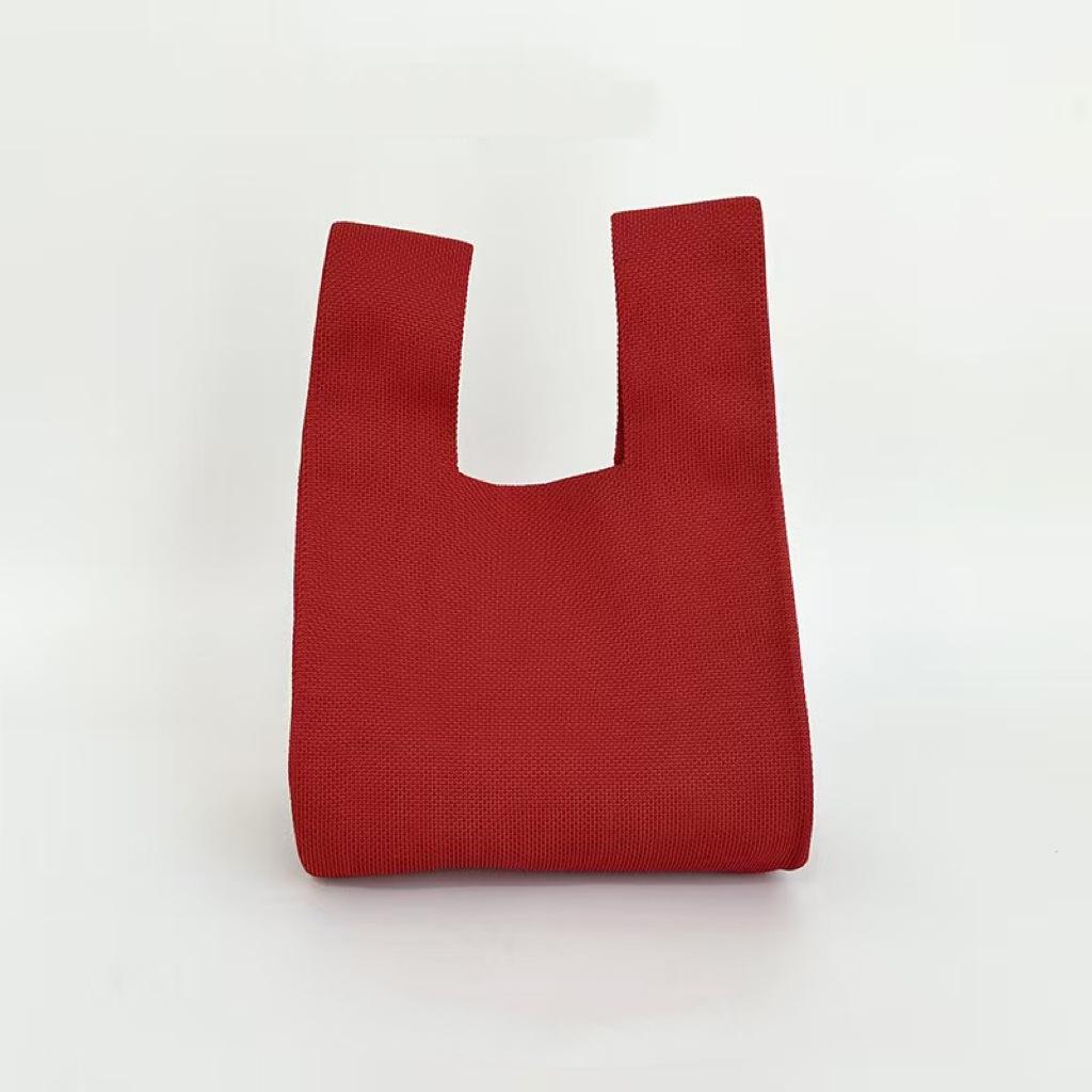 

Large Reusable Knitted Wedding Tote - Double Happiness Design Gift Bag