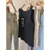Soft and Comfortable, Cool and Breathable Drape Slimming Thin Stripes Inner Match Sleeveless Camisole for Women Outwear Summer