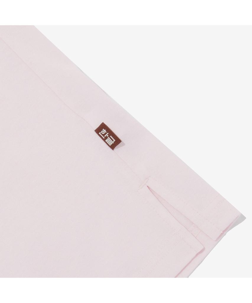 Noseupeiseu Nt7Ur42D Women'S Tnf Hangeul Short Sleeve Round Neck Tee_Light Pink