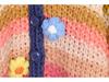 Women's Handmade Rainbow Stripe Floral Sweater Cardigan - Autumn/Winter European & American Style