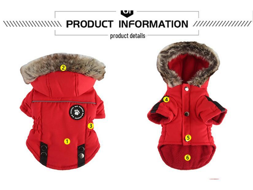 Warme Winter-Daunenweste für kleine Hunde - Schnauzer Kälteschutz Baumwollmantel