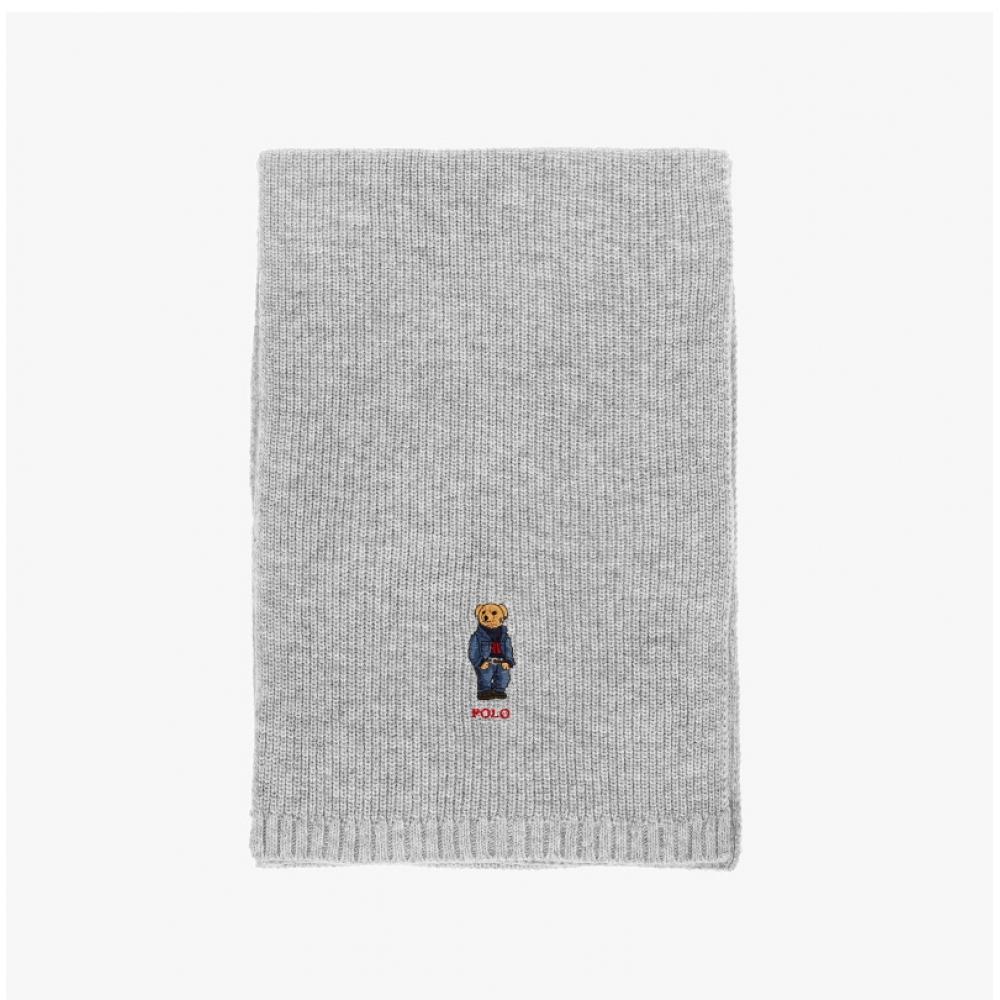 Polo Ralph Lauren Pc1269 032 Solid Denim Bear Knit Muffler