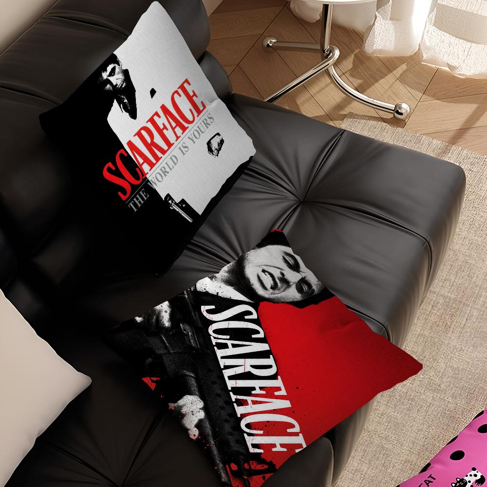 S-Scarface Movie Pillowcase Toon Gift Cushion Cover Bedroom Home Sofa Chair Seat Decor Pillow Case