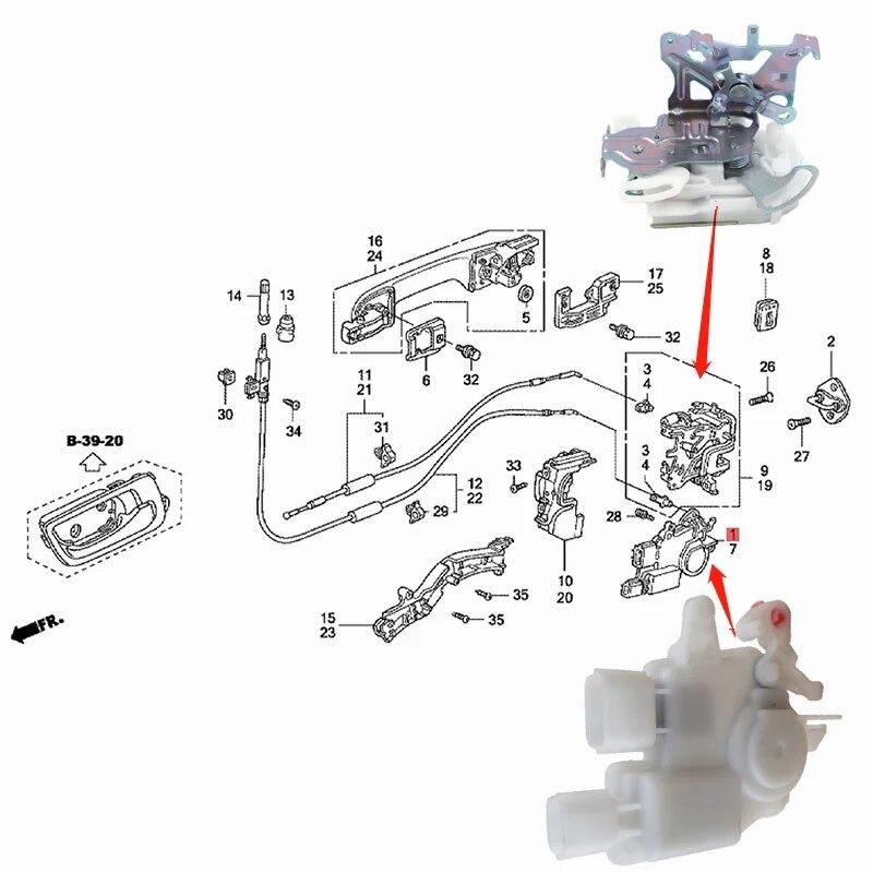 Für Honda Accord CM4 CM5 CM6 2003-2007 Türschloss Assy Motor Zentralantrieb