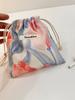 Fresh And Sweet Pink Tulip Fabric Storage Bag Soft Dustproof Organizer Drawstring