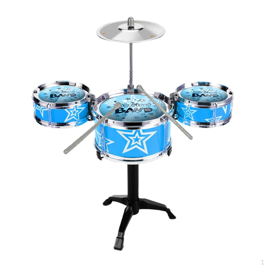 Child Jazz Drum Set Mini Playset Music Instruments Percussion Preschool Learning Toy