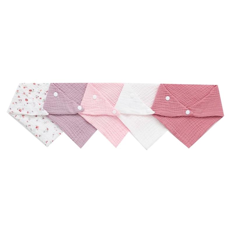 3PCS/5PCS Muslin Bibs Baby Face Towel Wash Cloth Drooling Bibs Toddlers Neck Scarf Baby Stuff Dropshipping