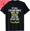 Funny Frisbee Hit Face Graphic T-Shirt