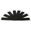 10*2.5cm Fireplace End Tape 8 Pcs Black Glass Fabric