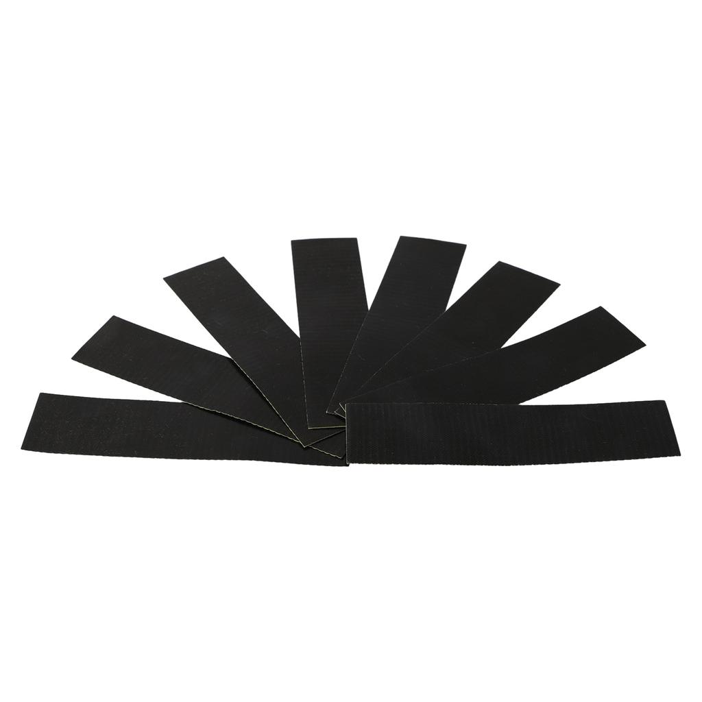 10*2.5cm Fireplace End Tape 8 Pcs Black Glass Fabric