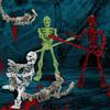 3D Printed Skeleton Action Figure Multi-Jointed Movable Articulated Skeleton Toy Collectible Desktop Decoration for Kids Artists Collectors