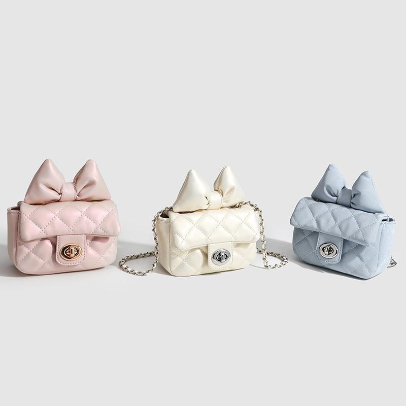 Fashion Small Square Bag Summer Ballet Sports Style Bow Small Fragrance Style Mini Crossbody Bag Woman