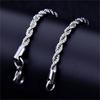 2026 European, American and Cuban Hip Hop Hiphop Trendy Men's Thin Bracelets Niche Men's Non-fading Twist Chain Jewelry