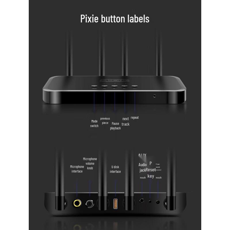 Xianke S3D Wireless Bluetooth Ceiling Speaker System CN plug (adapter included)