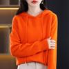 Women's 2025 Autumn Hooded Pullover: Thick Knit Long Sleeve Sweater