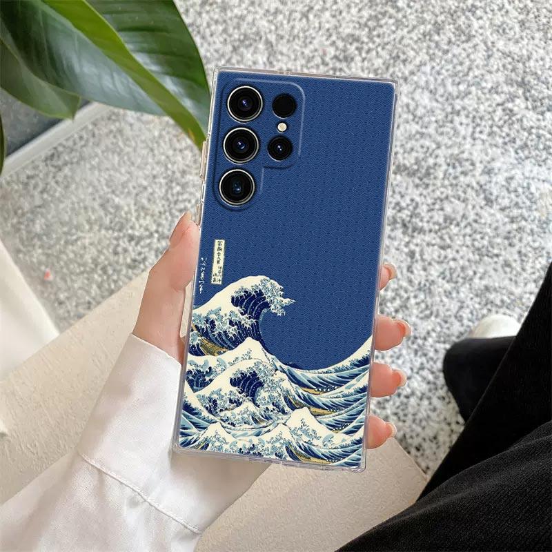 La Grande Onda Katsushika Hokusai Custodia Trasparente Per Samsung Galaxy S26 S25 S24 S23 Ultra S20 S21 FE S22 Plus S26 Ultra Copri Telefono