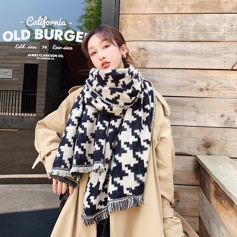 Winter Warm Sub Scarf Wind Autumn Winter Thickened Imitation Cashmere Cold Scarf Large Shawl Dual-purpose