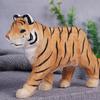 Wooden Tiger Car Ornament With Modern Minimalist Design For Office Decor