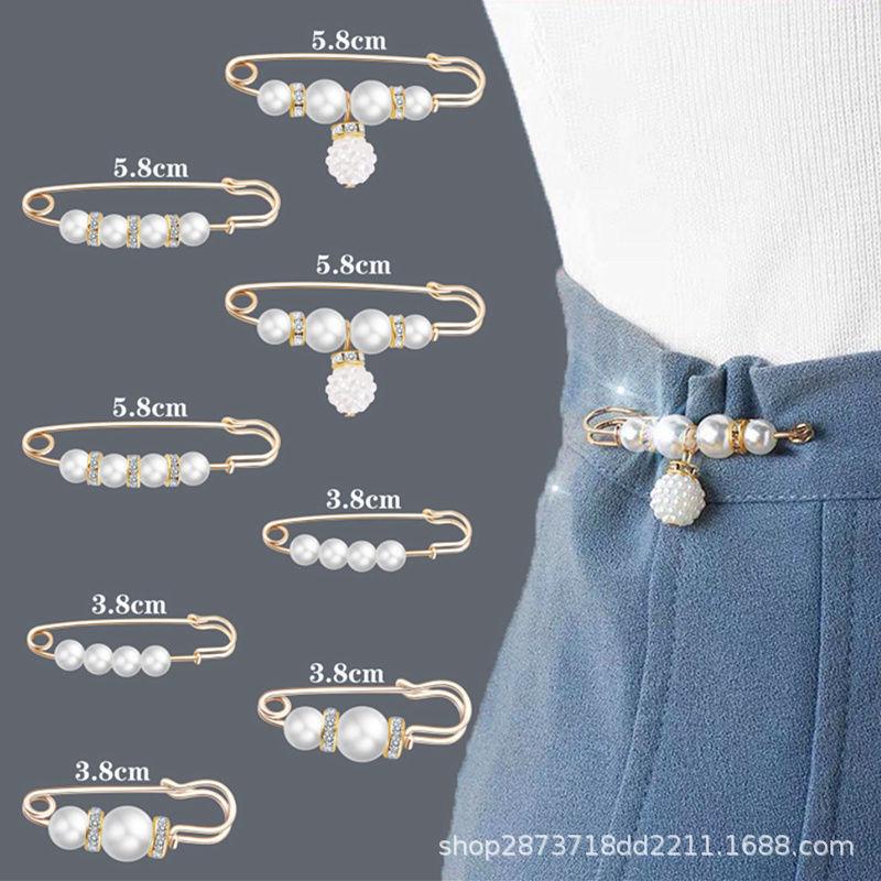 Adjustable Waistband Pins Set for Fixing Clothe and Skirts Preventing Slipping and Sagging for Clothing Decoration and Accessory