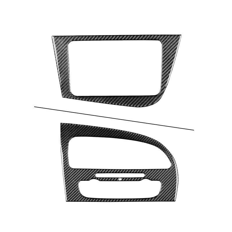 Car Center CD Panel Trim Accessories For Seat Leon 2005 2006 2007 2008 2009 2010 2011 2012 Interior Soft Carbon Fiber