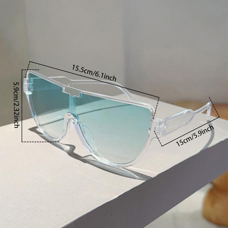 Semi-round Sunglasses Women Fashion Oversized Monoblock Casual Shades Ins Trendy Design Korean Style Outdoor Sun Glasses