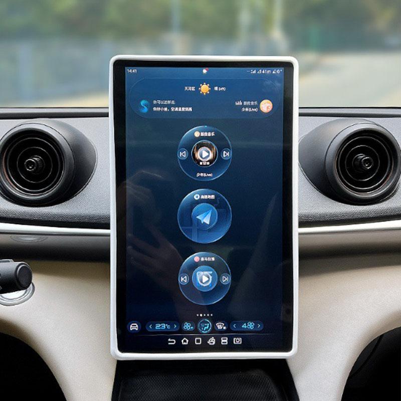 For BYD Dolphin Car Navigation Screen Silicone Protective Cover 12.8 Inches Anti Scratch and Anti-collision Interior Accessories