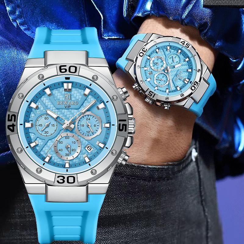 Mode Bunte Zifferblattuhr Herren Luxus Silikon Chronograph Sport Wasserdicht Quarz Herrenuhr Relogio Masculino