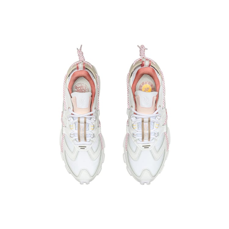 Li Ning CF Cushioning Slip Resistant Abrasion Resistant Low top Sports Casual Shoes Women's White AGCQ268-3