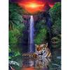 Huacan Diamond Mosaic Scenery Picture Rhinestones Cross Stitch Diamond Embroidery Waterfal