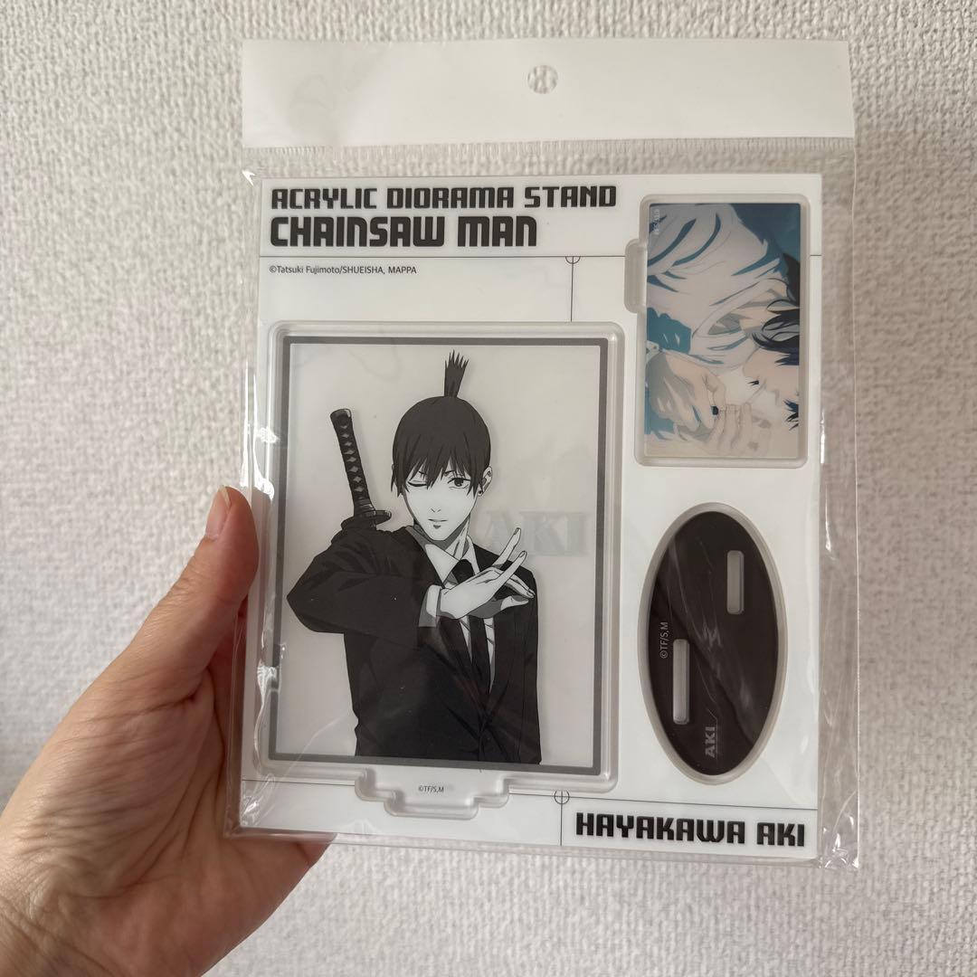 Used Korean Pop-up Chainsaw Man Acrylic Diorama Stand Aki Hayakawa