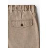 H M Regular Fit Twill Pants Grey Melange